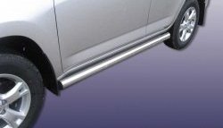 Защита порогов из круглой трубы диаметром 76 мм Slitkoff Toyota RAV4  XA30 (2010-2013) 5 дв. 2-ой рестайлинг