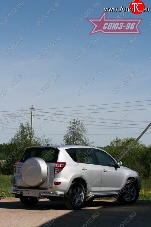 11 294 р. Защита заднего бампера из боковых уголков (d76) на стандарт Souz-96 Toyota RAV4 XA30 5 дв. 2-ой рестайлинг (2010-2013)  с доставкой в г. Керчь