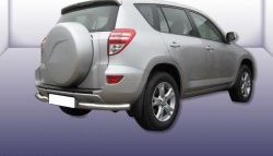 Защита заднего бампера из двух боковых уголков диаметром 76 мм Slitkoff Toyota RAV4  XA30 (2010-2013) 5 дв. 2-ой рестайлинг