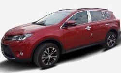 13 849 р. Накладки на стойки дверей СТ Toyota RAV4 XA40 5 дв. дорестайлинг (2012-2015) (Неокрашенные)  с доставкой в г. Керчь. Увеличить фотографию 3