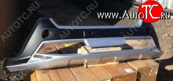 5 949 р. Накладка на передний бампер SuvStyle v2 Toyota RAV4 XA40 5 дв. дорестайлинг (2012-2015) (Неокрашенная)  с доставкой в г. Керчь