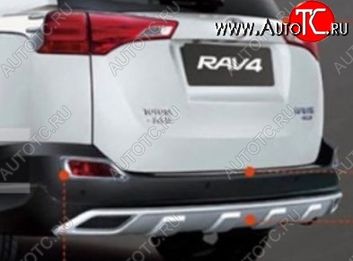 13 299 р. Накладка на задний бампер CT v3 Toyota RAV4 XA40 5 дв. дорестайлинг (2012-2015) (Неокрашенная)  с доставкой в г. Керчь