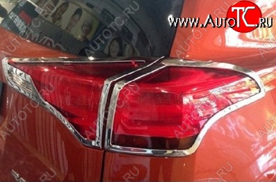 5 349 р. Накладки на фонари СТ Toyota RAV4 XA40 5 дв. дорестайлинг (2012-2015) (Неокрашенные)  с доставкой в г. Керчь