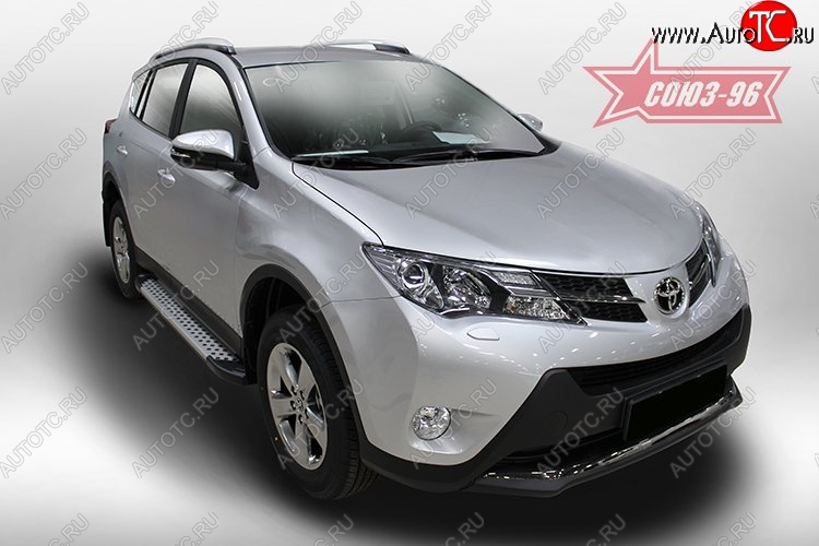 9 089 р. Пороги из алюминиевого профиля Souz-96  Toyota RAV4  XA40 (2012-2015) 5 дв. дорестайлинг  с доставкой в г. Керчь