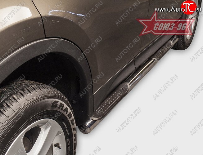 16 289 р. Защита порогов с проступью Souz-96 (d76) Toyota RAV4 XA40 5 дв. дорестайлинг (2012-2015)  с доставкой в г. Керчь