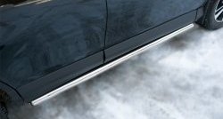 73 999 р. Защита порогов из круглой трубы диаметром 63 мм (рестайлинг) Russtal Toyota RAV4 XA40 5 дв. дорестайлинг (2012-2015) (Защита порогов с со скосами на торцах (вариант 1))  с доставкой в г. Керчь. Увеличить фотографию 5