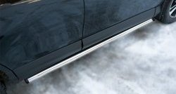 73 999 р. Защита порогов из круглой трубы диаметром 63 мм (рестайлинг) Russtal Toyota RAV4 XA40 5 дв. дорестайлинг (2012-2015) (Защита порогов с со скосами на торцах (вариант 1))  с доставкой в г. Керчь. Увеличить фотографию 8
