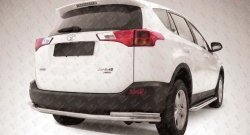 Двойная защита заднего бампера из трёх труб диаметром 57 и 42 мм Slitkoff Toyota RAV4  XA40 (2012-2015) 5 дв. дорестайлинг