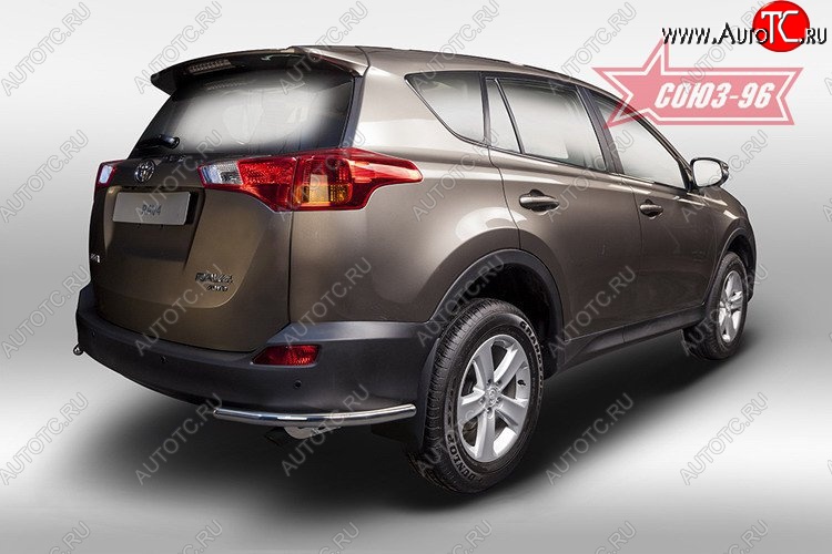 7 784 р. Защита заднего бампера из боковых уголков Souz-96 (d42) Toyota RAV4 XA40 5 дв. дорестайлинг (2012-2015)  с доставкой в г. Керчь