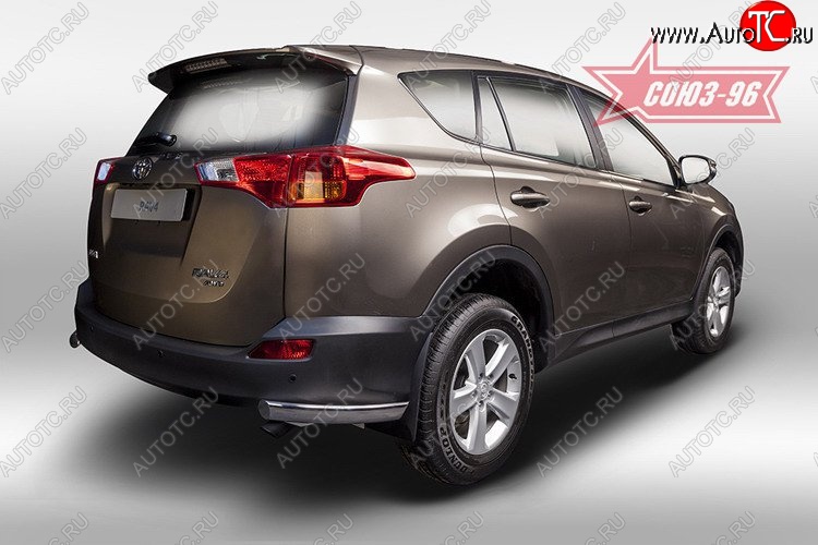 1 043 р. Защита заднего бампера из боковых уголков Souz-96 (d75x42) Toyota RAV4 XA40 5 дв. дорестайлинг (2012-2015)  с доставкой в г. Керчь