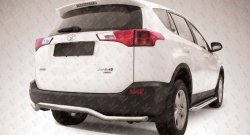 Защита заднего бампера из фигурной трубы диаметром 57 мм Slitkoff Toyota RAV4  XA40 (2012-2015) 5 дв. дорестайлинг