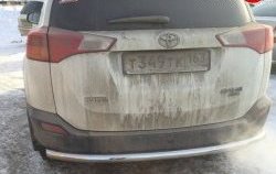 Защита заднего бампера d63.5 мм Металл Дизайн Toyota RAV4  XA40 (2012-2015) 5 дв. дорестайлинг (полированная нержавейка)