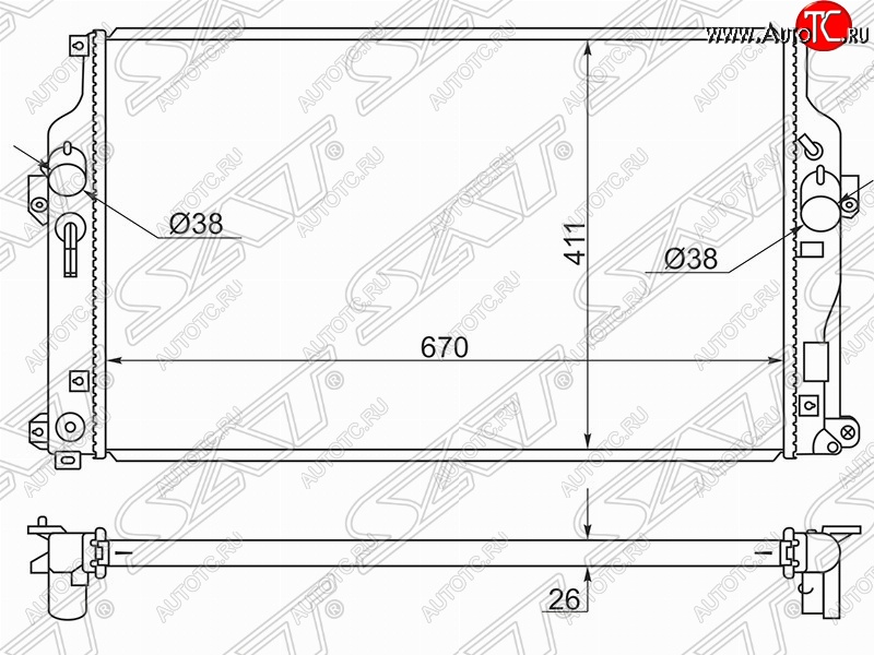 7 999 р. Радиатор двигателя SAT Toyota RAV4 XA40 5 дв. дорестайлинг (2012-2015) с доставкой в г. Керчь Увеличить фотографию 1 7 999 р. Радиатор двигателя SAT Toyota RAV4 XA40 5 дв. дорестайлинг (2012-2015) с доставкой в г. Керчь