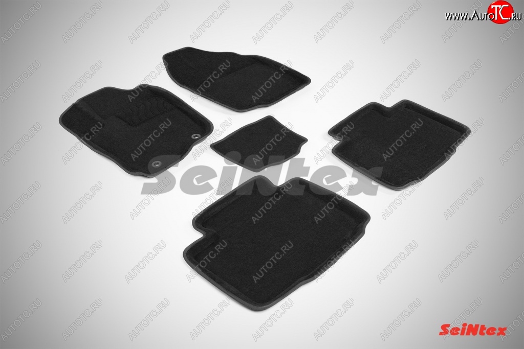 5 699 р. Износостойкие коврики в салон 3D TOYOTA RAV 4 IV черные (компл) Toyota RAV4 XA40 5 дв. дорестайлинг (2012-2015)  с доставкой в г. Керчь