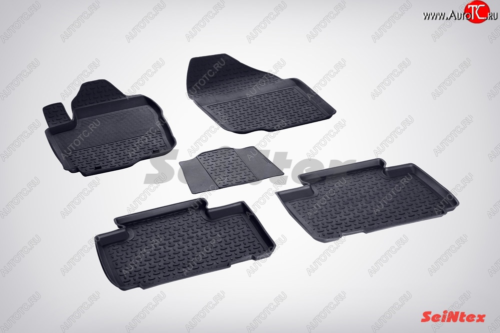 3 199 р. Износостойкие коврики в салон с высоким бортом SeiNtex Premium 4 шт. (резина) Toyota RAV4 XA40 5 дв. дорестайлинг (2012-2015)  с доставкой в г. Керчь