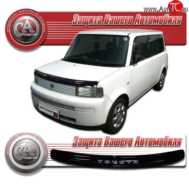 1 899 р. Дефлектор капота CA Plastic  Toyota Scion  XB (2002-2025) (Classic черный, Без надписи)  с доставкой в г. Керчь