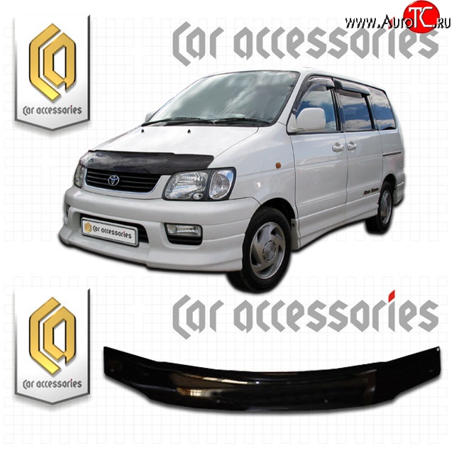 1 899 р. Дефлектор капота CA-Plastic  Toyota Town Ace  3 (1996-2008) (Classic черный, Без надписи)  с доставкой в г. Керчь