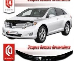 3 199 р. Дефлектор капота CA-Plastic Toyota Venza GV10 рестайлинг (2012-2016) (Classic черный, Без надписи)  с доставкой в г. Керчь. Увеличить фотографию 2