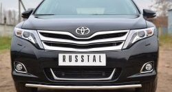 Одинарная защита переднего бампера диаметром 42 мм SLITKOFF Toyota Venza  GV10 (2012-2016) рестайлинг
