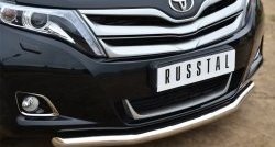 13 649 р. Одинарная защита переднего бампера диаметром 57 мм SLITKOFF Toyota Venza GV10 рестайлинг (2012-2016) (нержавейка полированная)  с доставкой в г. Керчь. Увеличить фотографию 2