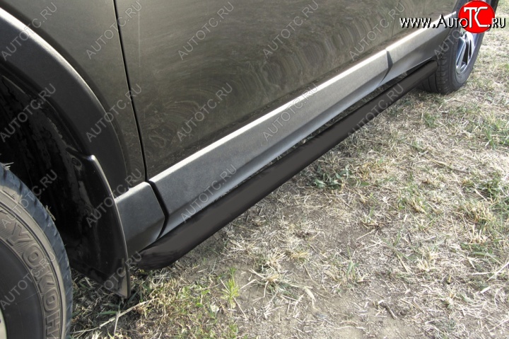 11 549 р. Защита порогов Slitkoff  Toyota Venza  GV10 (2012-2016) рестайлинг (Цвет: серебристый)  с доставкой в г. Керчь