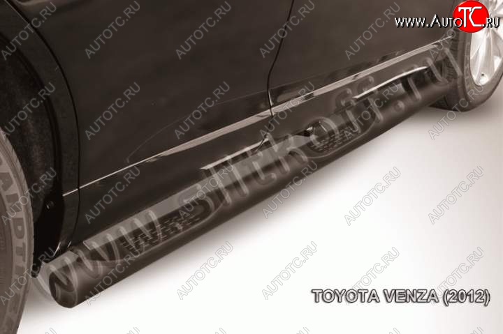 15 249 р. Защита порогов Slitkoff  Toyota Venza  GV10 (2012-2016) рестайлинг (Цвет: серебристый)  с доставкой в г. Керчь