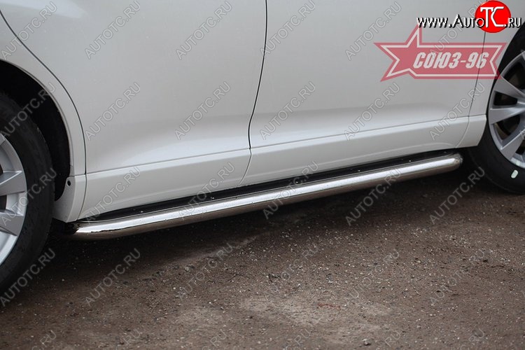 21 509 р. Защита порогов с листом Souz-96 (d60). Toyota Venza GV10 дорестайлинг (2008-2012)  с доставкой в г. Керчь