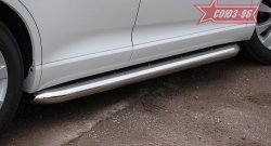 24 839 р. Защита порогов с листом Souz-96 (d76). Toyota Venza GV10 дорестайлинг (2008-2012)  с доставкой в г. Керчь. Увеличить фотографию 2