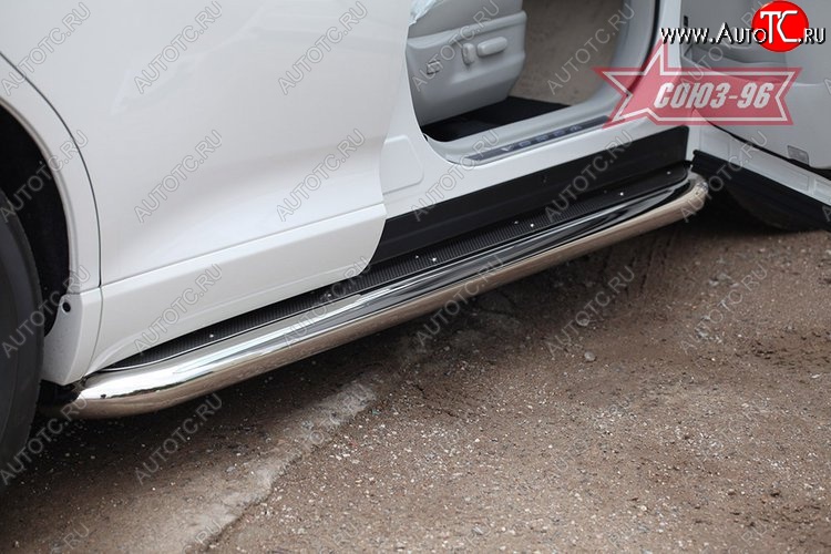 24 839 р. Защита порогов с листом Souz-96 (d76). Toyota Venza GV10 дорестайлинг (2008-2012)  с доставкой в г. Керчь