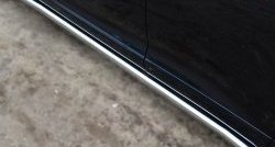 12 299 р. Защита порогов из круглой трубы диаметром 63 мм Russtal Toyota Venza GV10 рестайлинг (2012-2016) (Защита порогов с со скосами на торцах (вариант 1))  с доставкой в г. Керчь. Увеличить фотографию 2