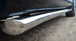 12 299 р. Защита порогов из круглой трубы диаметром 63 мм Russtal Toyota Venza GV10 рестайлинг (2012-2016) (Защита порогов с со скосами на торцах (вариант 1))  с доставкой в г. Керчь. Увеличить фотографию 3
