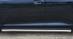 12 299 р. Защита порогов из круглой трубы диаметром 63 мм Russtal Toyota Venza GV10 рестайлинг (2012-2016) (Защита порогов с со скосами на торцах (вариант 1))  с доставкой в г. Керчь. Увеличить фотографию 5