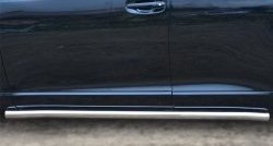 12 299 р. Защита порогов из круглой трубы диаметром 63 мм Russtal Toyota Venza GV10 рестайлинг (2012-2016) (Защита порогов с со скосами на торцах (вариант 1))  с доставкой в г. Керчь. Увеличить фотографию 8