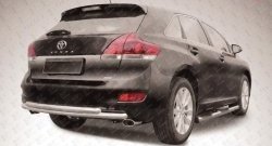 Двойная защита заднего бампера d57+d57 мм Slitkoff Toyota Venza  GV10 (2012-2016) рестайлинг