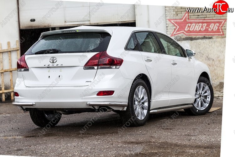 9 539 р. Защита заднего бампера из боковых уголков Souz-96 (d60) Toyota Venza GV10 дорестайлинг (2008-2012)  с доставкой в г. Керчь