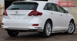 15 749 р. Защита заднего бампера из двойных боковых уголков Souz-96 (d60/42) Toyota Venza GV10 дорестайлинг (2008-2012)  с доставкой в г. Керчь. Увеличить фотографию 2