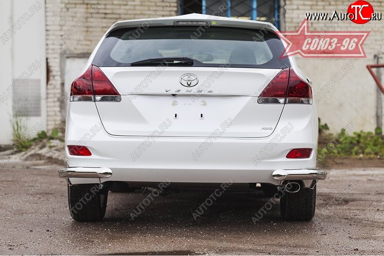 12 419 р. Защита заднего бампера из боковых уголков Souz-96 (d76) Toyota Venza GV10 дорестайлинг (2008-2012)  с доставкой в г. Керчь