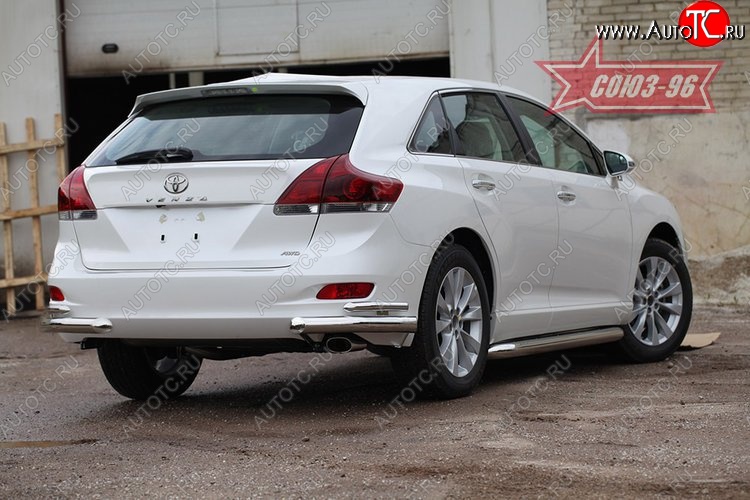 17 099 р. Защита заднего бампера из двойных боковых уголков Souz-96 (d76/42) Toyota Venza GV10 дорестайлинг (2008-2012)  с доставкой в г. Керчь