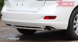 2 999 р. Защита заднего бампера из овальной трубы Souz-96 горизонтальная (в 75х42) Toyota Venza GV10 дорестайлинг (2008-2012)  с доставкой в г. Керчь. Увеличить фотографию 2