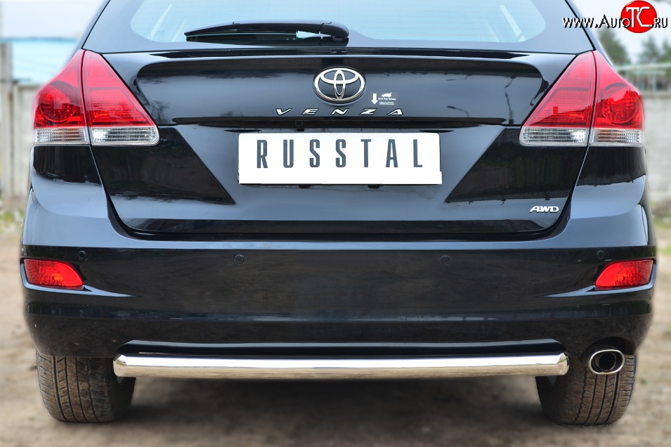 13 549 р. Одинарная защита заднего бампера из трубы диаметром 63 мм SLITKOFF  Toyota Venza  GV10 (2012-2016) рестайлинг  с доставкой в г. Керчь