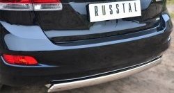 11 599 р. Защита заднего бампера (Ø75x42 мм, нержавейка) Russtal Toyota Venza GV10 рестайлинг (2012-2016)  с доставкой в г. Керчь. Увеличить фотографию 2