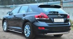 11 599 р. Защита заднего бампера (Ø75x42 мм, нержавейка) Russtal Toyota Venza GV10 рестайлинг (2012-2016)  с доставкой в г. Керчь. Увеличить фотографию 3