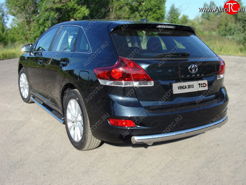 21 999 р. Защита заднего бампера (овальная) ТСС (нержавейка d75х42 мм) Toyota Venza GV10 рестайлинг (2012-2016)  с доставкой в г. Керчь