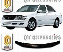 1 899 р. Дефлектор капота CA-Plastic  Toyota Vista  V50 (2000-2003) рестайлинг седан (серия Classic черный, Без надписи)  с доставкой в г. Керчь. Увеличить фотографию 2