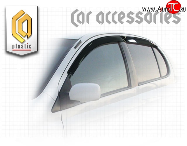 1 899 р. Комплект дефлекторов окон CA-Plastic  Toyota Vitz  XP10 (1998-2005) хэтчбэк 5 дв., хэтчбэк 5 дв. рестайлинг (Classic полупрозрачный, Без хром.молдинга)  с доставкой в г. Керчь