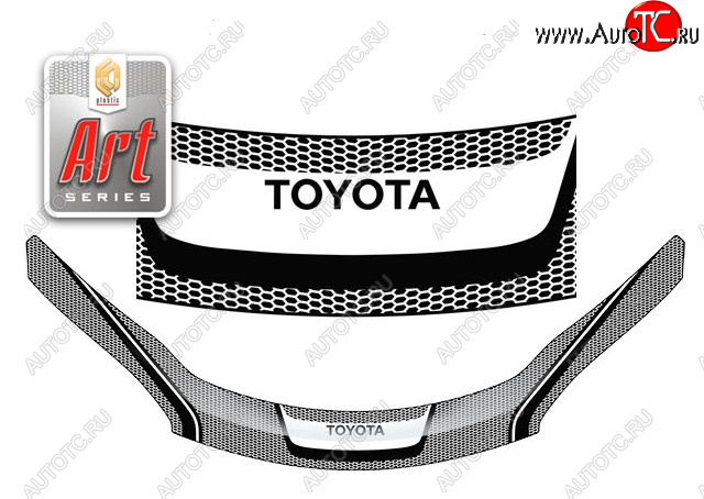 2 399 р. Дефлектор капота CA-Plastic  Toyota Wish  XE20 (2009-2017) дорестайлинг, рестайлинг (Серия Art черная)  с доставкой в г. Керчь