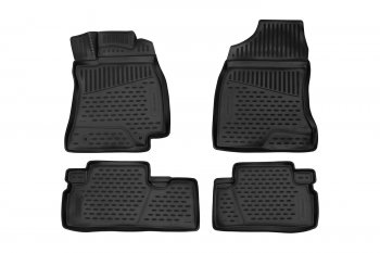 Комплект 3D ковриков салона Element (полиуретан, правый руль) Toyota Wish XE20 рестайлинг (2012-2017) (Черные)