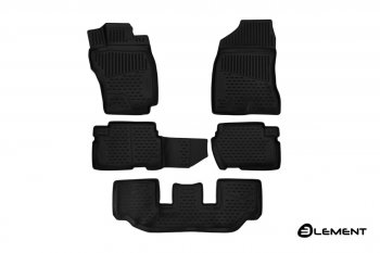 Комплект 3D ковриков салона правый руль Element (полиуретан) Toyota Wish XE20 рестайлинг (2012-2017) (Черные)