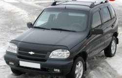 5 299 р. Рейлинги АПС L  Chevrolet Niva  2123 (2002-2008), Лада 2123 (Нива Шевроле) (2002-2008) (Башмак черный, рейлинг серый)  с доставкой в г. Керчь. Увеличить фотографию 2