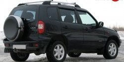 5 299 р. Рейлинги АПС L  Chevrolet Niva  2123 (2002-2008), Лада 2123 (Нива Шевроле) (2002-2008) (Башмак черный, рейлинг серый)  с доставкой в г. Керчь. Увеличить фотографию 4